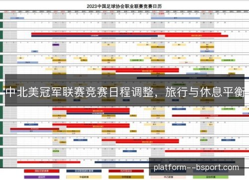 中北美冠军联赛竞赛日程调整，旅行与休息平衡